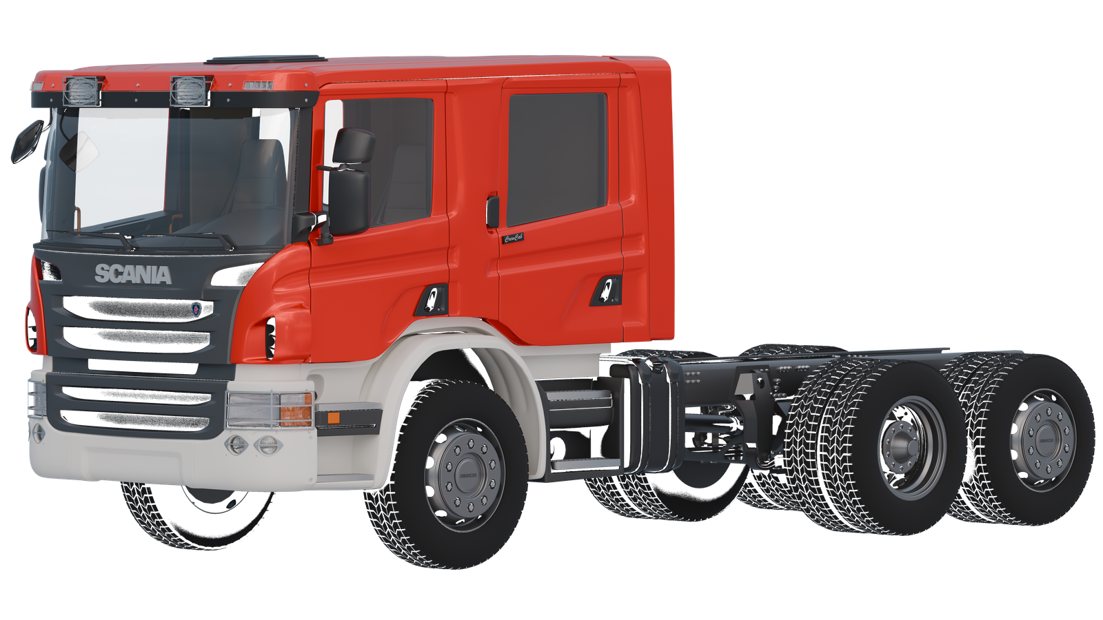 Scania P-series 2008-2014 CrewCab v1 NEW 3D model